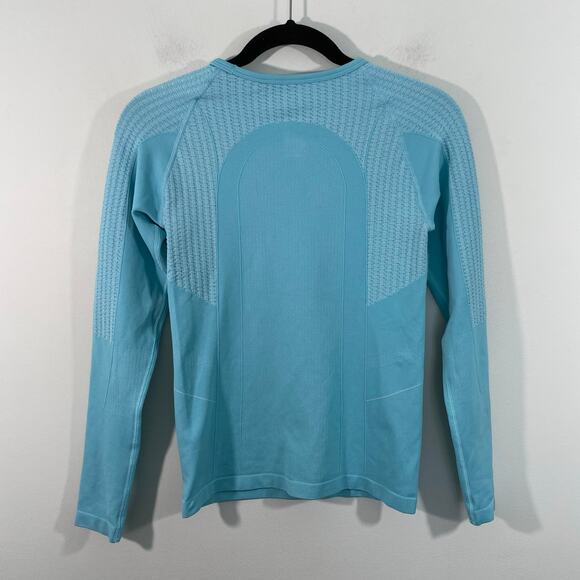 Nike Women Powder Blue Compression Athletic Long Sleeve Top Size M/L - Picture 6 of 8